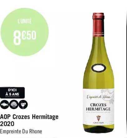 aop crozes hermitage 2020 empreinte du rhône