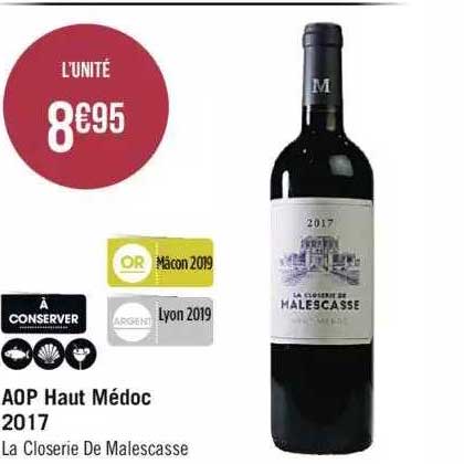 aop haut médoc 2017 la closerie de malescasse