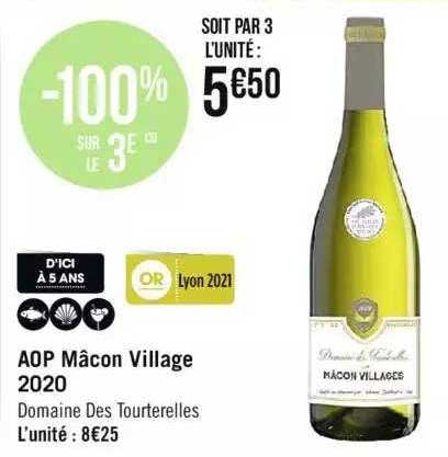 aop mâcon village 2020 domaine des tourterelles