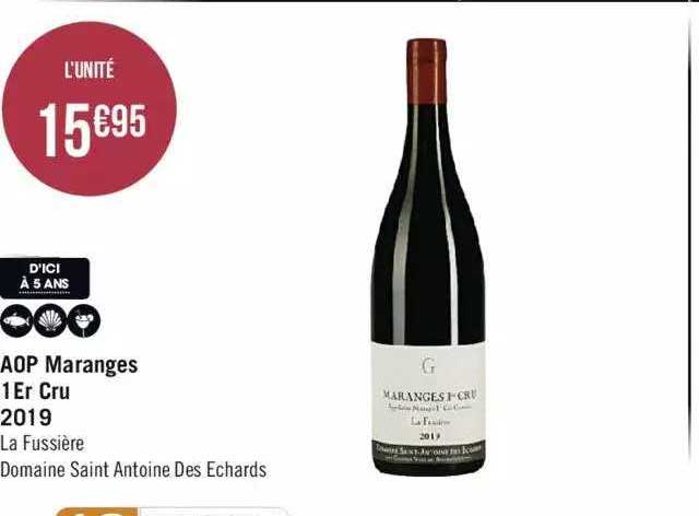 aop maranges 1er cru 2019 la fussière domaine saint antoine des échardes
