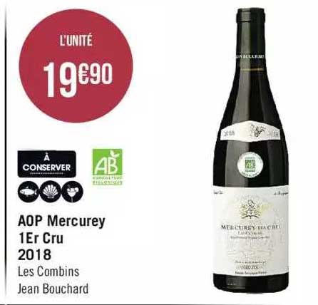 aop mercurey 1er cru 2018 les combins jean bouchard