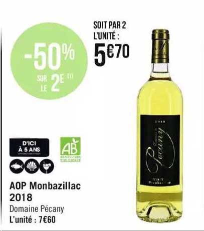 Aop Monbazillac 2018 Domaine Pécany
