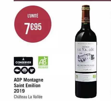 aop montagne saint émilion 2019 château la vallée