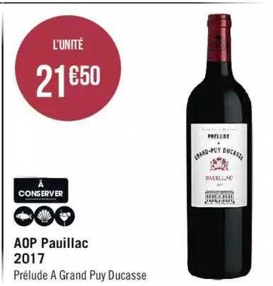 aop pauillac 2017 prélude a grand puy ducasse