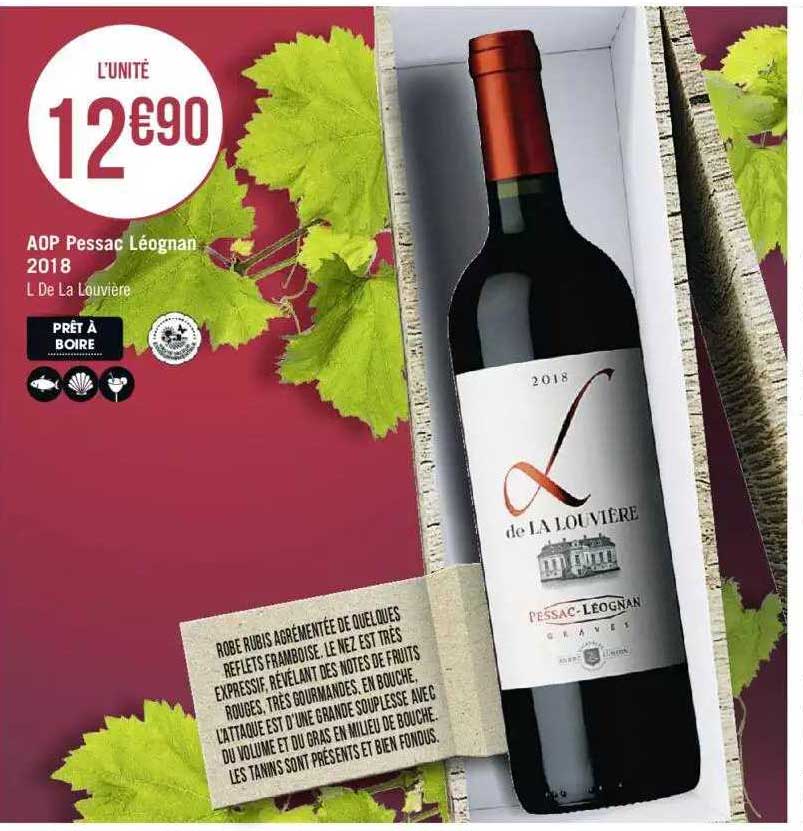 aop pessac léognan 2018 l de la louvière