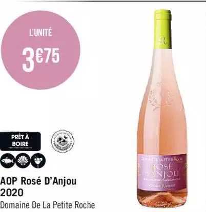 aop rosé d'anjou 2020 domaine de la petite roche