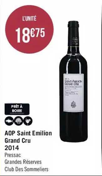Aop Saint émilion Grand Cru 2014 Pressac
