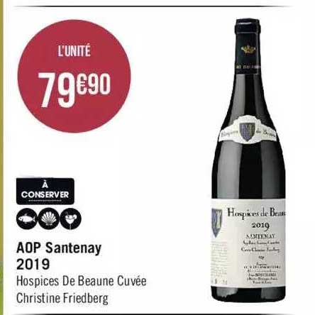 aop santenay 2019 hospices de beaune cuvée christine friedberg