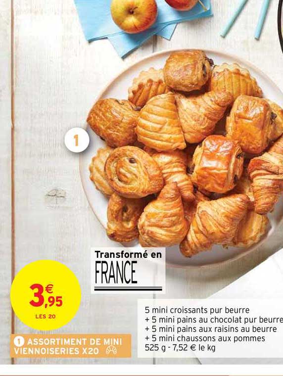 assortiment de mini viennoiseries x20