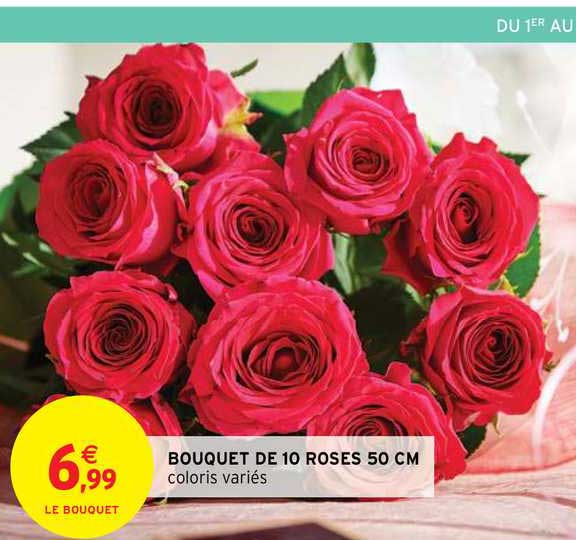 Bouquet De 10 Roses 50 Cm