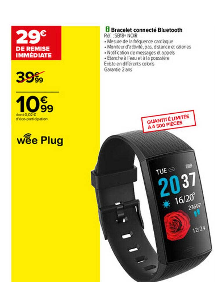 bracelet connecté bluetooth wee plug
