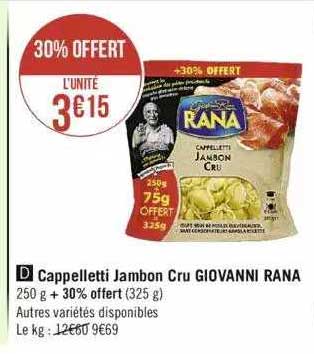 cappelletti jambon cru giovanni rana