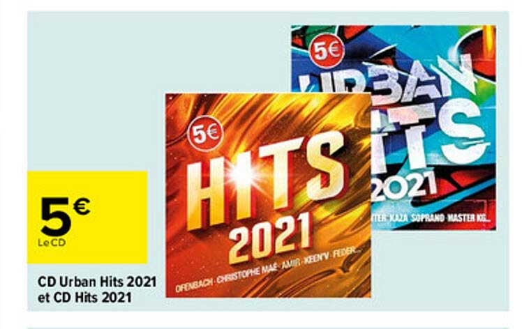 cd urban hits 2021 et cd hits 2021