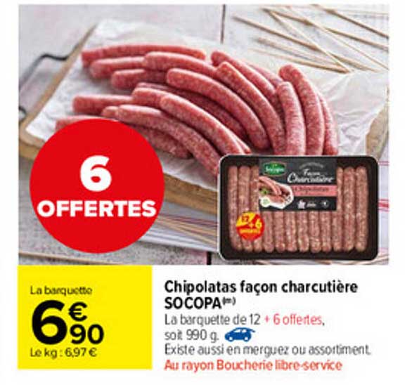 chipolatas façon charcutière socopa