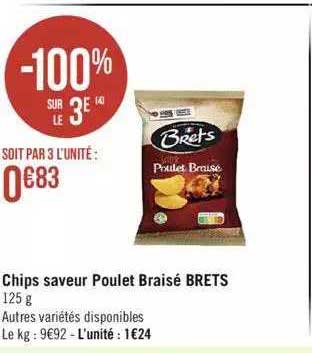 Chips Saveur Poulet Braisé Brets