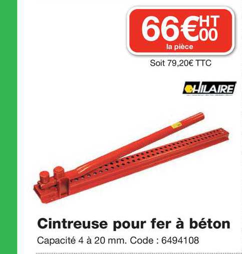 cintreuse pour fer à béton hilaire