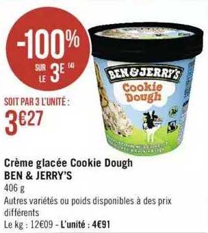 crème glacée cookie dough ben & jerry's