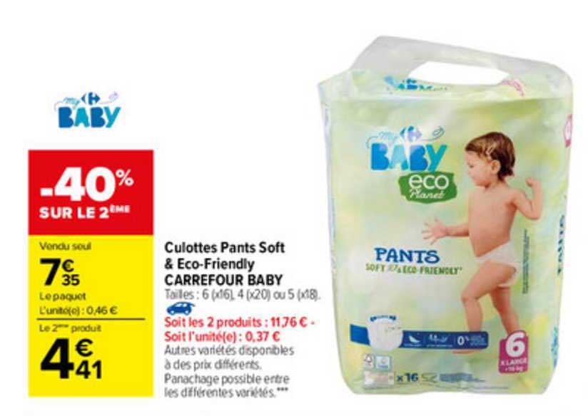 culottes pants soft & eco-friendly carrefour baby