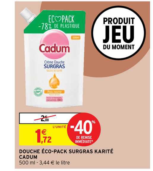 Douche éco-pack Surgras Karité Cadum