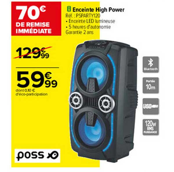 enceinte high power poss