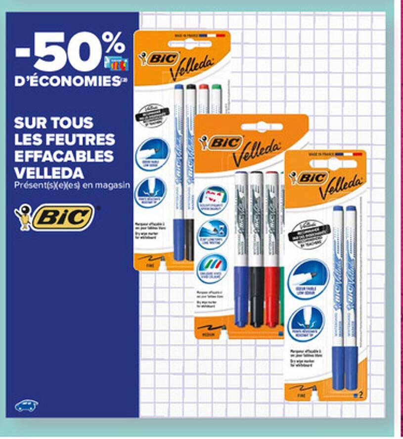 Feutres Effaçables Velleda
