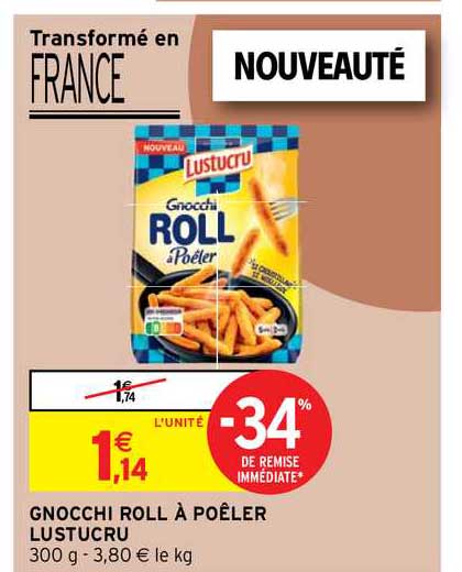 gnocchi roll à poêler lustucru