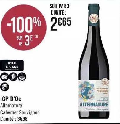 igp d'oc alternature cabernet sauvignon