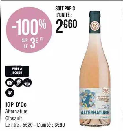 igp d'oc alternature cinsault