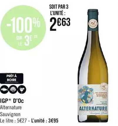 igp d'oc alternature sauvignon