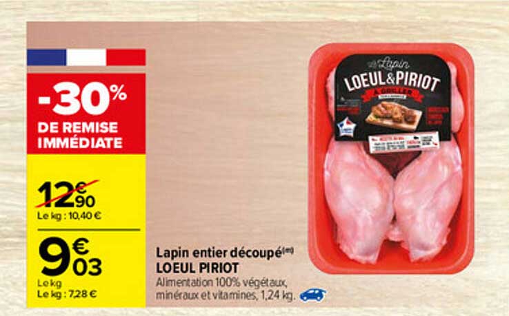 Lapin Entier Découpé Loeul Piriot -30% De Remise Immédiate