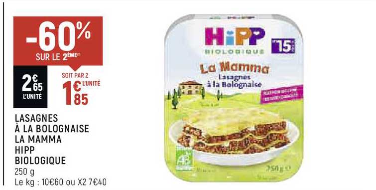 lasagnes à la bolognaise la mamma hipp biologique