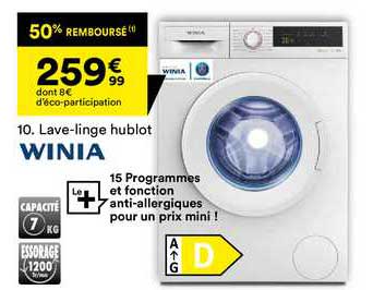 lave-linge hublot winia