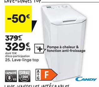 lave-linge top candy