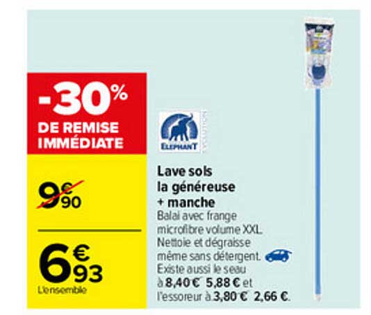 lave sols la généreuse + manche