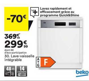 Lave-vaisselle Intégrable Beko