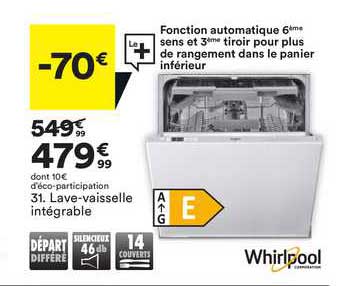 lave-vaisselle intégrable whirlpool