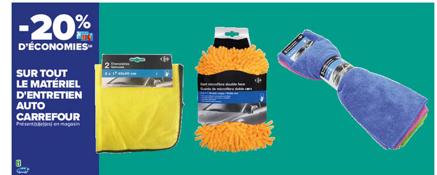 le matériel d'entretien auto carrefour
