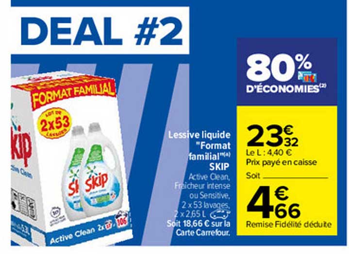 lessive liquide "format familial" skip