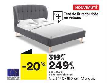 lit 140x190 cm marquis
