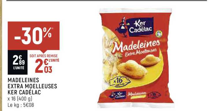 madeleines extra moelleuses ker cadélac