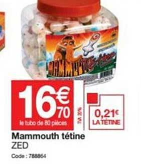 Mammouth Tétine Zed