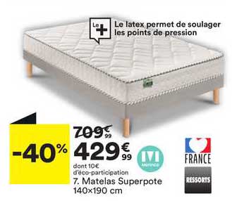 Matelas Superpote 140x190 Cm