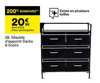 meuble d'appoint darko 6 tiroirs