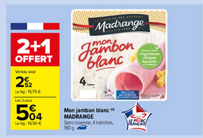 mon jambon blanc madrange