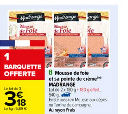 Mousse De Foie Et Sa Pointe De Crème Madrange