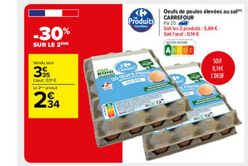 Oeufs De Poules élevées Au Sol Carrefour