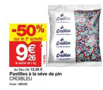 pastilles à la sève de pin croibleu