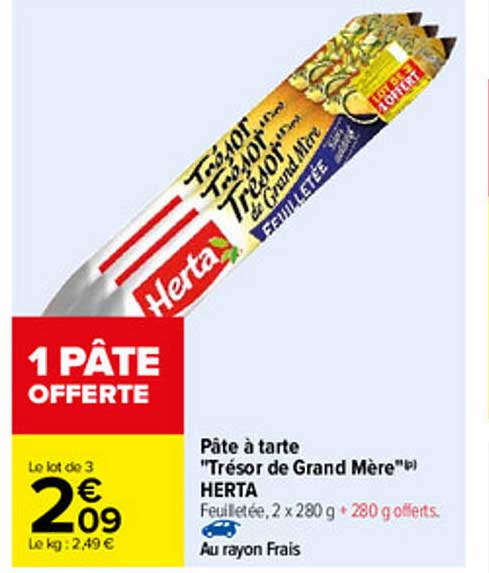 pâte à tarte "trésor de grand mère" herta