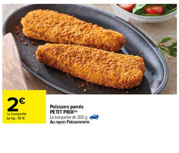 poissons panés petit prix