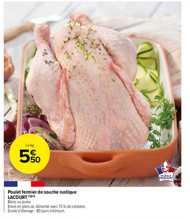 poulet fermier de souche rustique lacourt